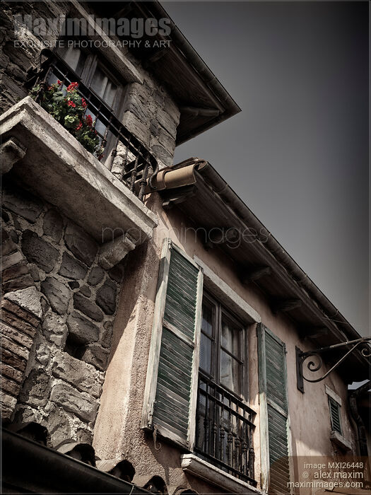 Windows of old Venetian houses Stock photo of Windows of old Venetian houses Buy commercial use license at MaximImages