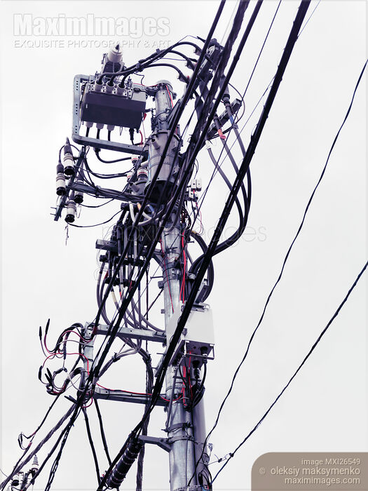 Stock photo of Wiring mess in Japan Buy commercial use license at MaximImages