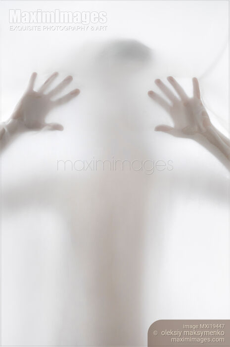 Woman Silhouette Behind White Hazy Fabric Stock photo of Woman Silhouette Behind White Hazy Fabric Buy commercial use license at MaximImages