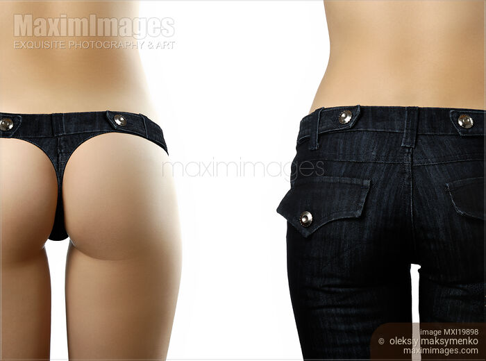 Stock photo of Woman wearing jeans pants Buy commercial use license at MaximImages