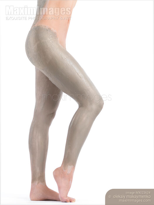Woman With Bentonite Clay Body Wrap Stock photo of Woman With Bentonite Clay Body Wrap Buy commercial use license at MaximImages