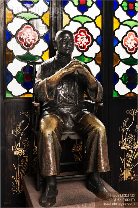 Stock photo of Wong Fei Hung statue in China Buy commercial use license at MaximImages