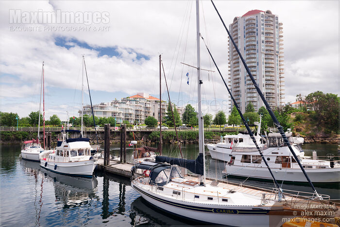 Yachts at Nanaimo city harbour Vancouver Island Stock photo of Yachts at Nanaimo city harbour Vancouver Island Buy commercial use license at MaximImages