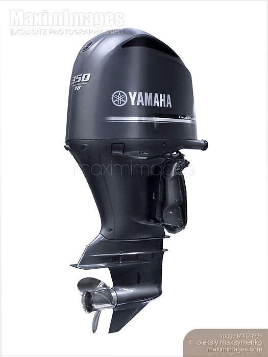 Stock photo of Yamaha Outboard Boat Motor Buy commercial use license at MaximImages