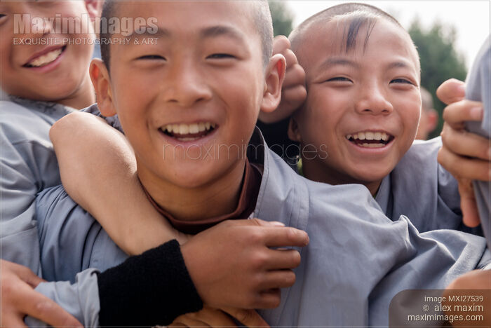 Young happy Shaolin students in China Stock photo of Young happy Shaolin students in China Buy commercial use license at MaximImages