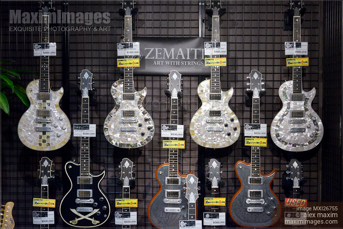 Zemaitis electric guitars Stock photo of Zemaitis electric guitars Buy commercial use license at MaximImages