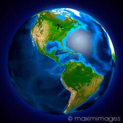 Image of Earth Globe South and North America